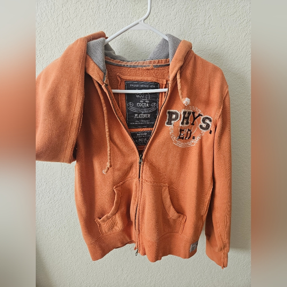 Vintage! Womans Orange Hoodie Jacket Medium